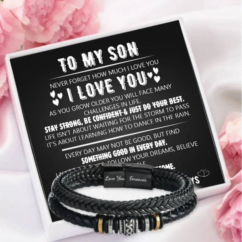 Sentimental Gift box for Son | Bracelet with Note & Box