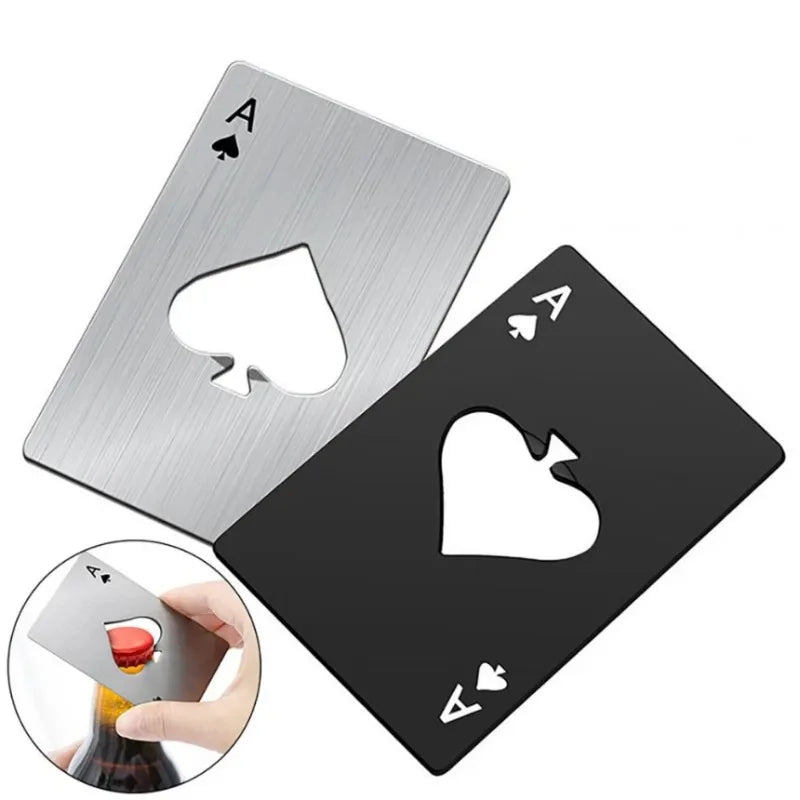 Stainless Steel Poker card Bottle Opener
