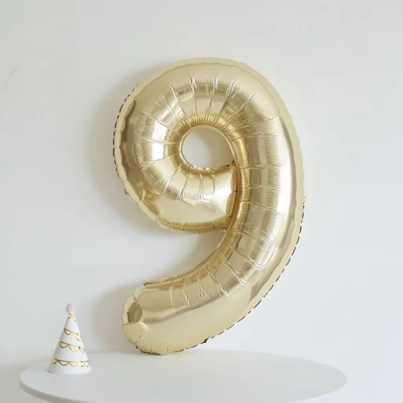 Aesthetic Birthday Number Balloons | 40inch