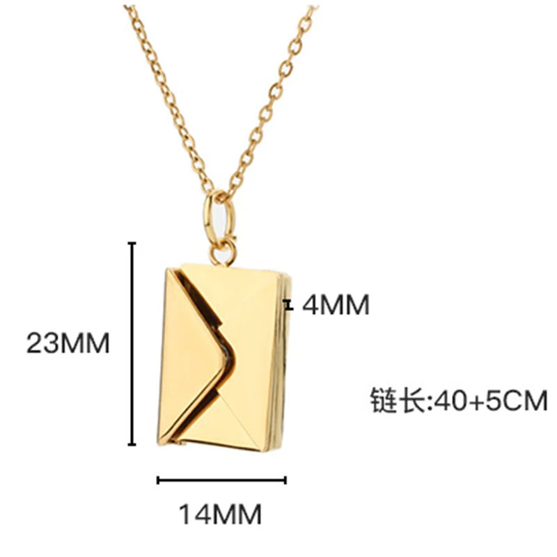 Letter Envelope Pendant Necklace | For Her