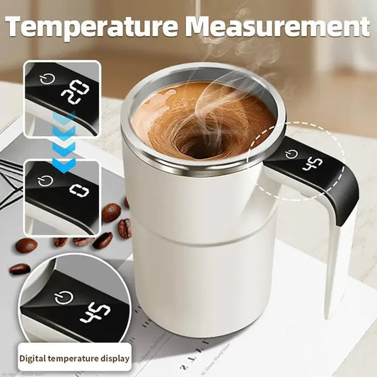 Automatic Stirring Mug with LED Temperature Display