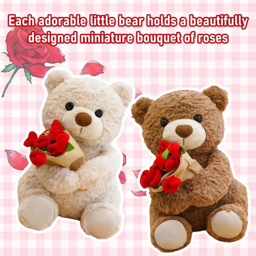 Teddy Bear with Removable Roses Plush