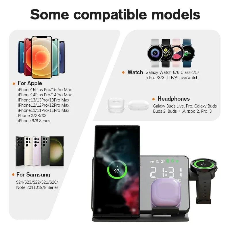 3 in 1 Wireless Charger For Apple or Samsung