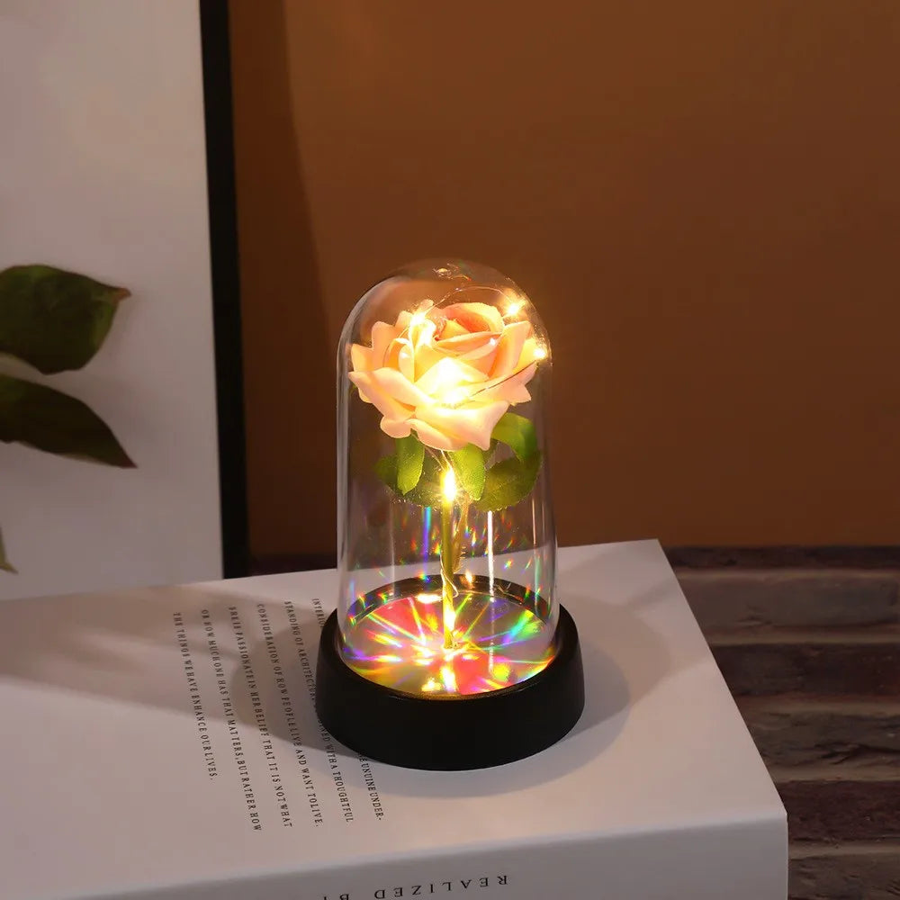 Keep Forever Light-Up Rose in Glass Jar