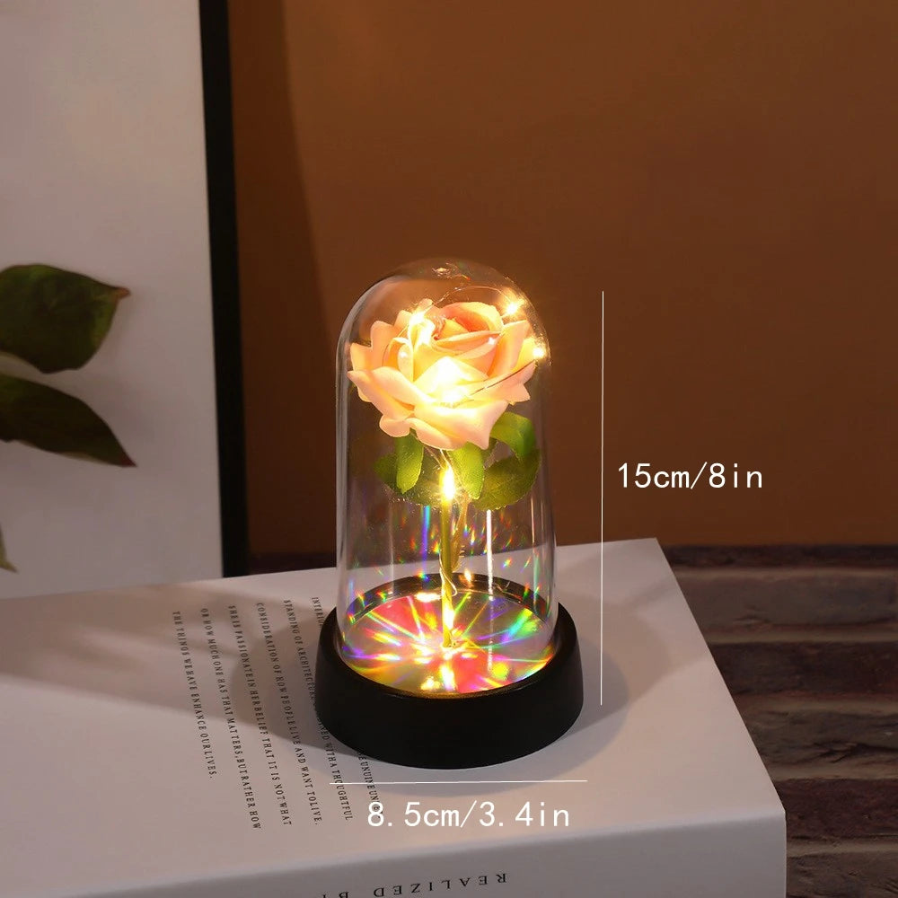 Keep Forever Light-Up Rose in Glass Jar