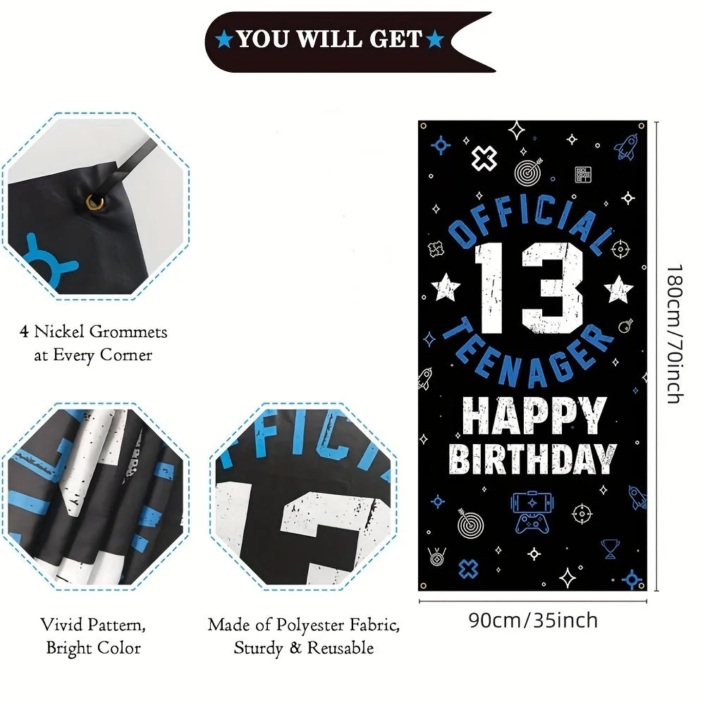 13th Birthday Door Banner