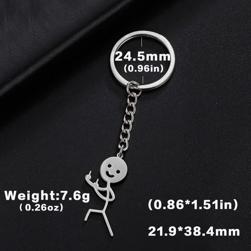 The Fk u Stick Man | Funny Key Rings