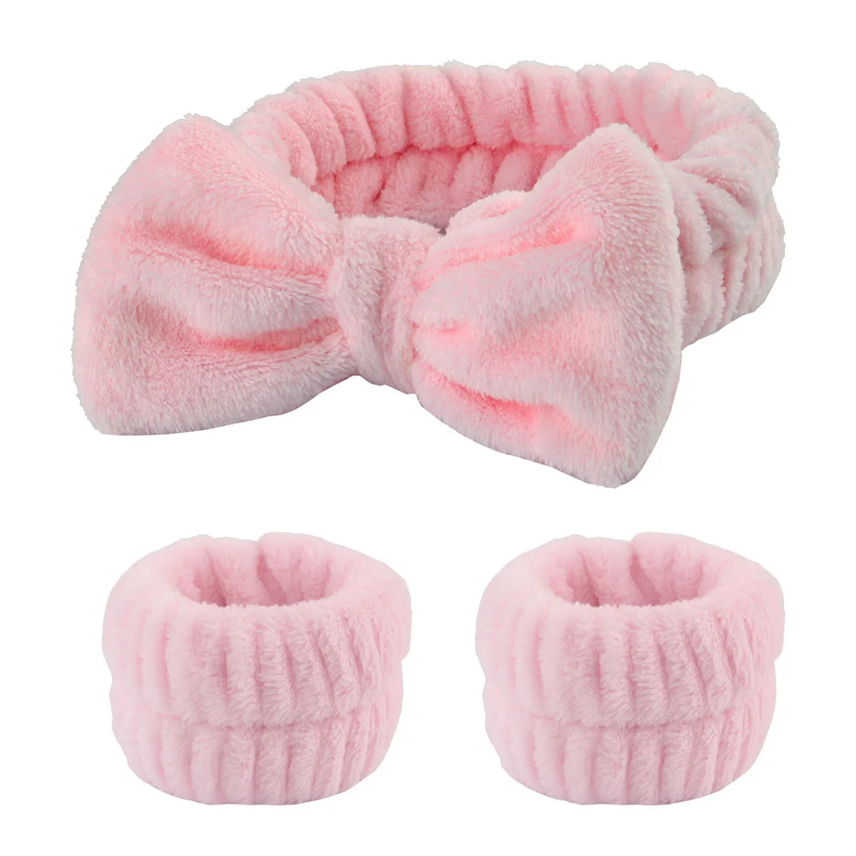 Quality Fluffy Headband & wristbands for Skin Care
