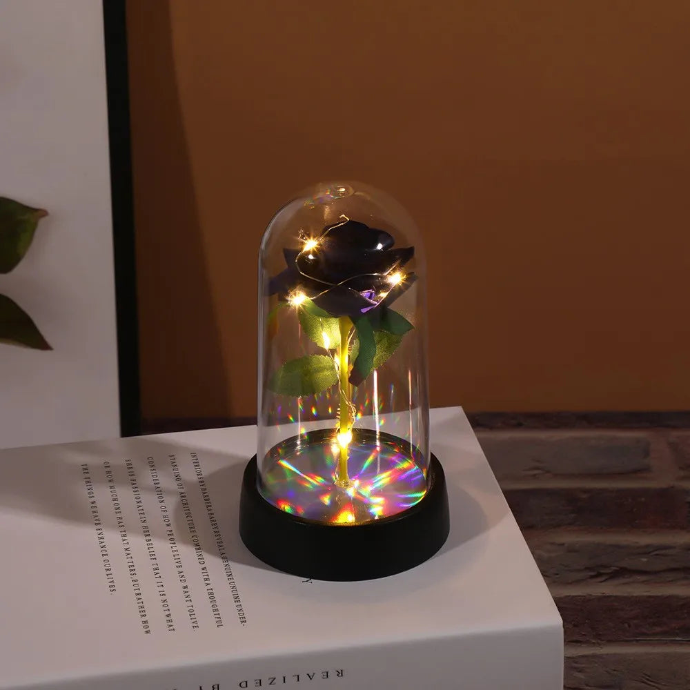Keep Forever Light-Up Rose in Glass Jar
