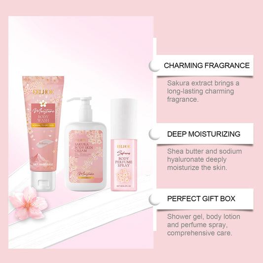 Cherry Blossom Shower & Body Milk Gift Set