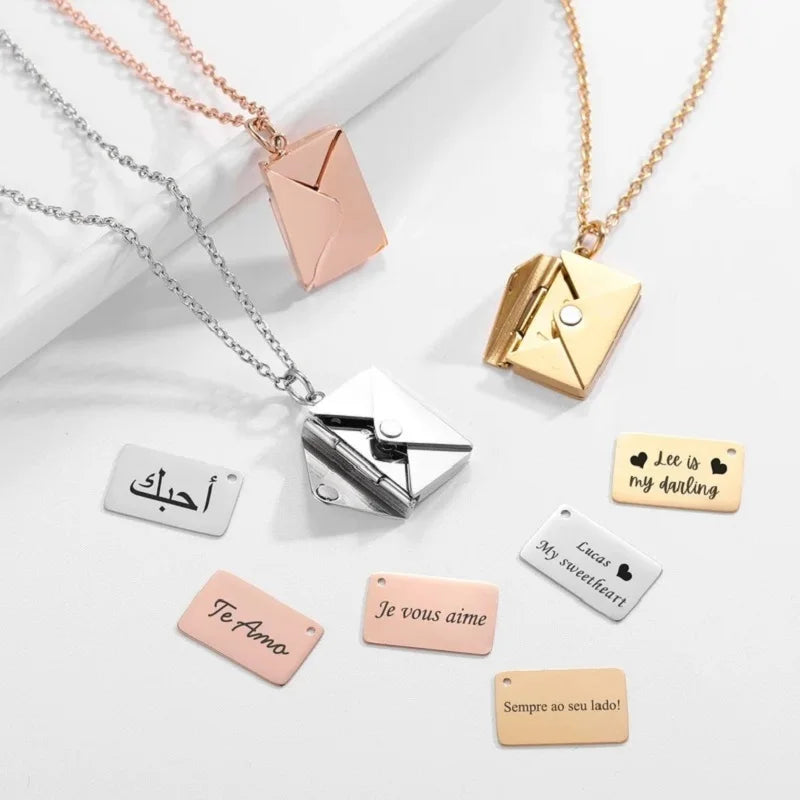 Letter Envelope Pendant Necklace | For Her