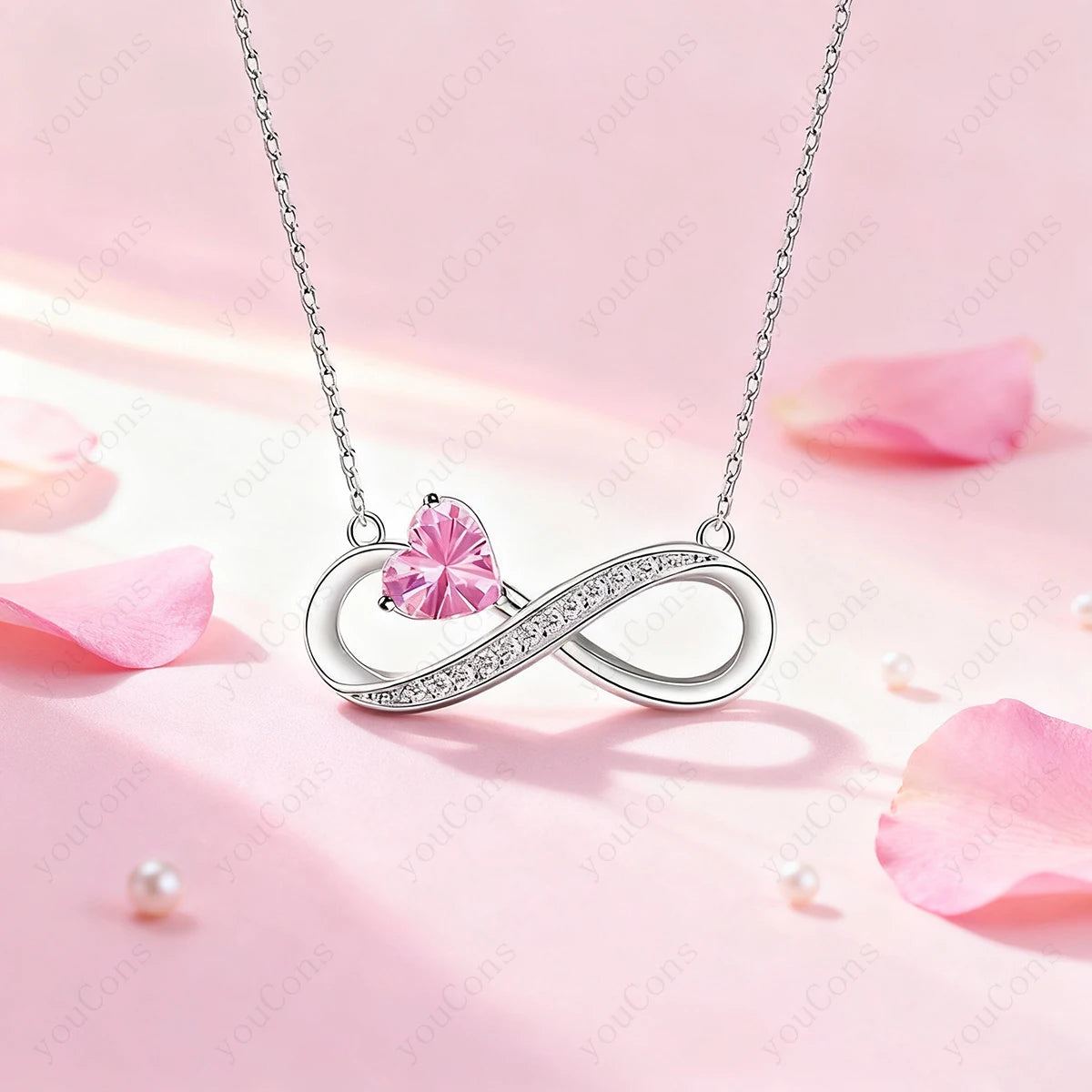 Twist Bear Surprise Box with Birthstone Infinity Necklace