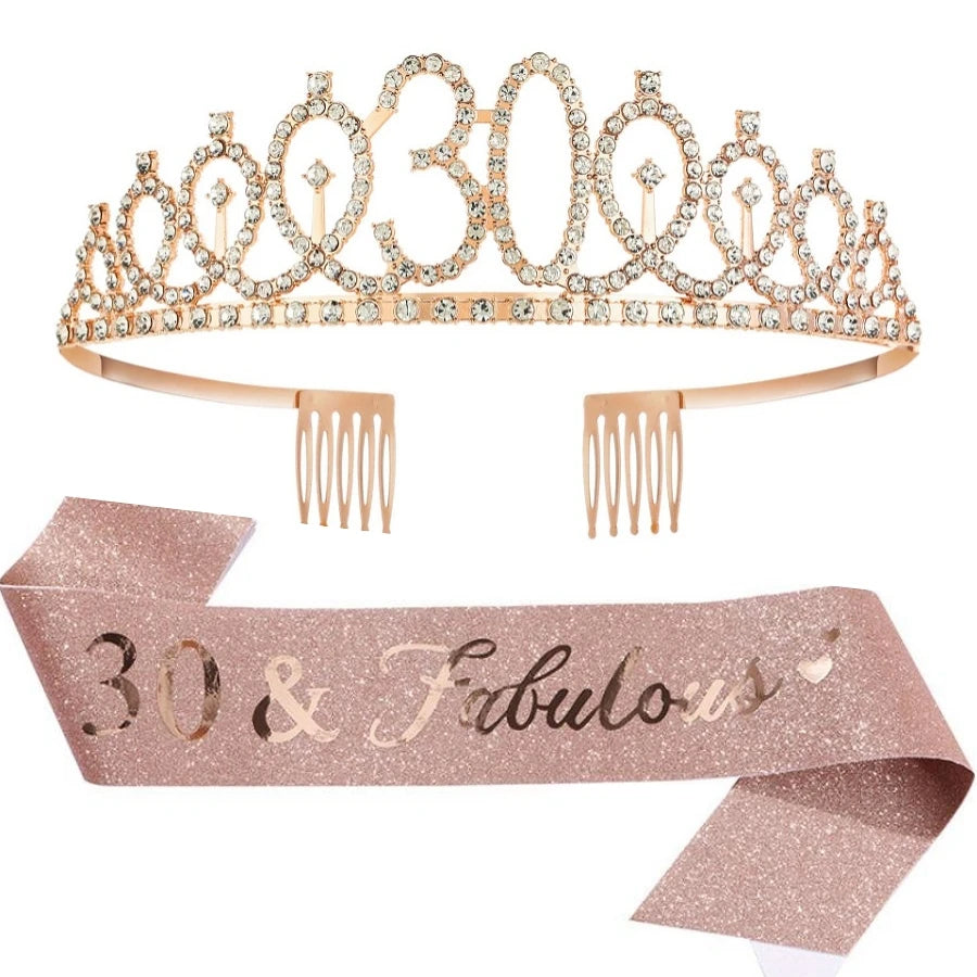 Rose Gold Birthday Crowns