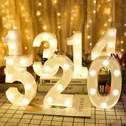 Birthday Number LED Lights | Table Decoration