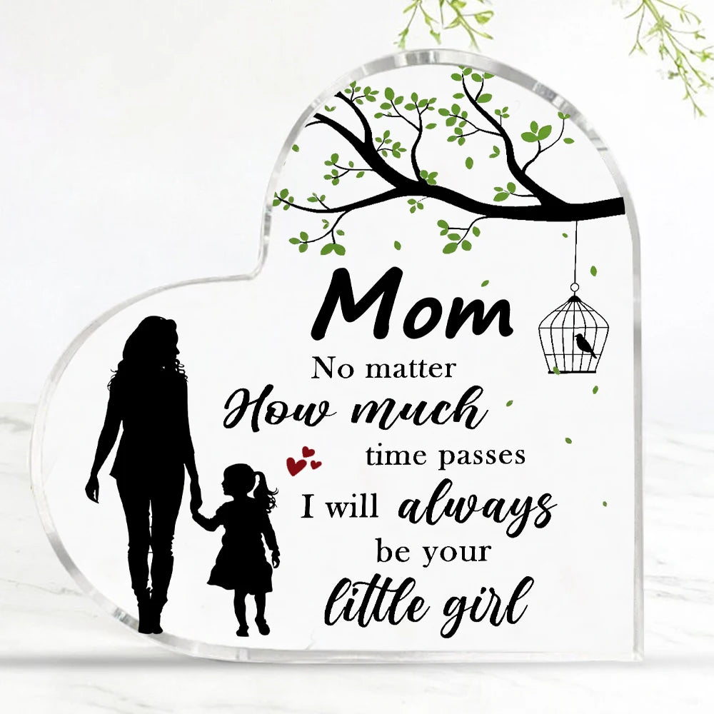 Sentimental Note for Dad From Daughter | Acrylic Heart