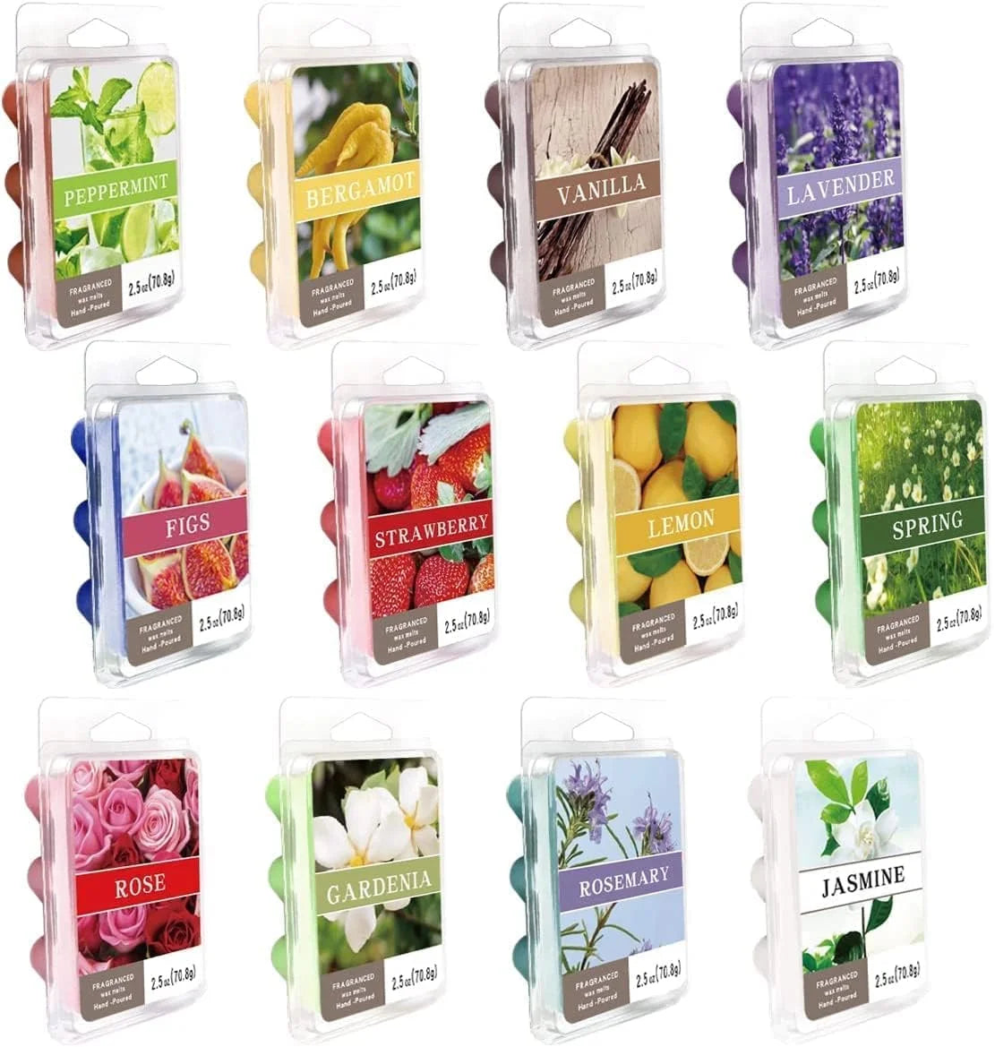 12 Pack Heart-Shaped Natural Soy Wax Melts