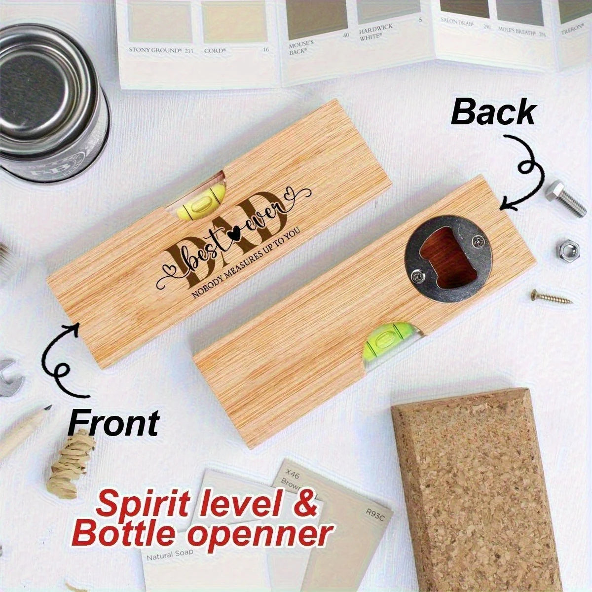 Level above the rest | Tool & Bottle opener for Dad