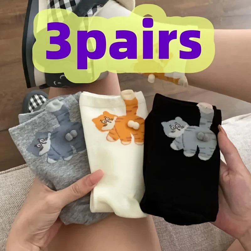 Funny 3D Cat Socks