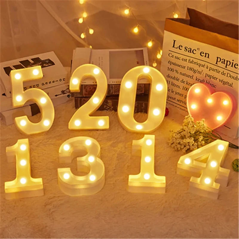 Birthday Number LED Lights | Table Decoration