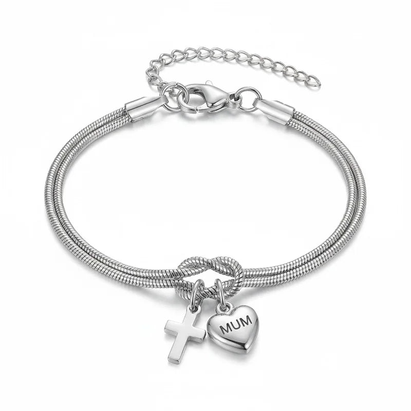 Heart Bracelet for Mum