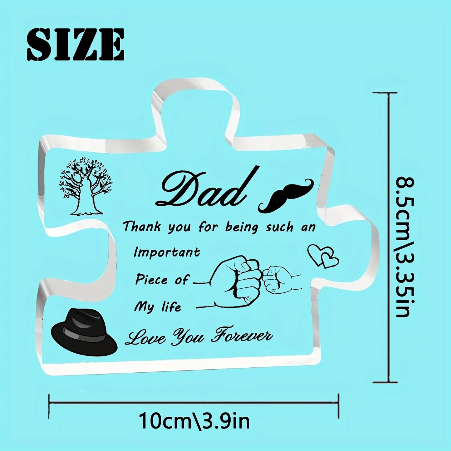 Sentimental Acrylic Puzzle Piece | For Dad from Son