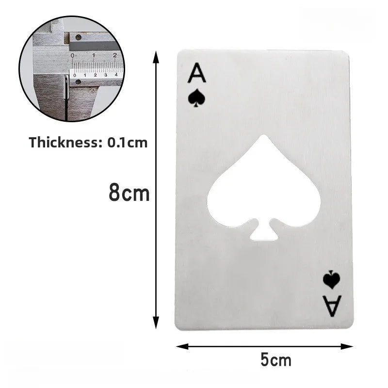 Stainless Steel Poker card Bottle Opener