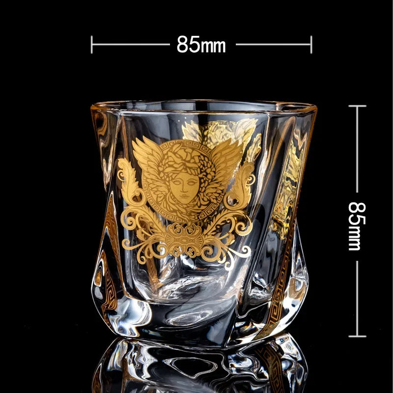 Gold Painted Whiskey Glass
