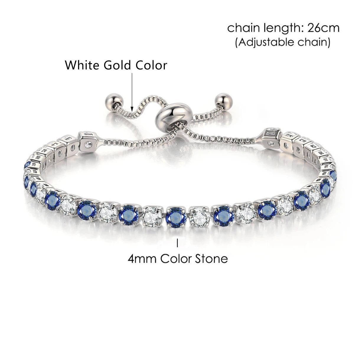Adjustable High Quality Gem Stone Bracelet