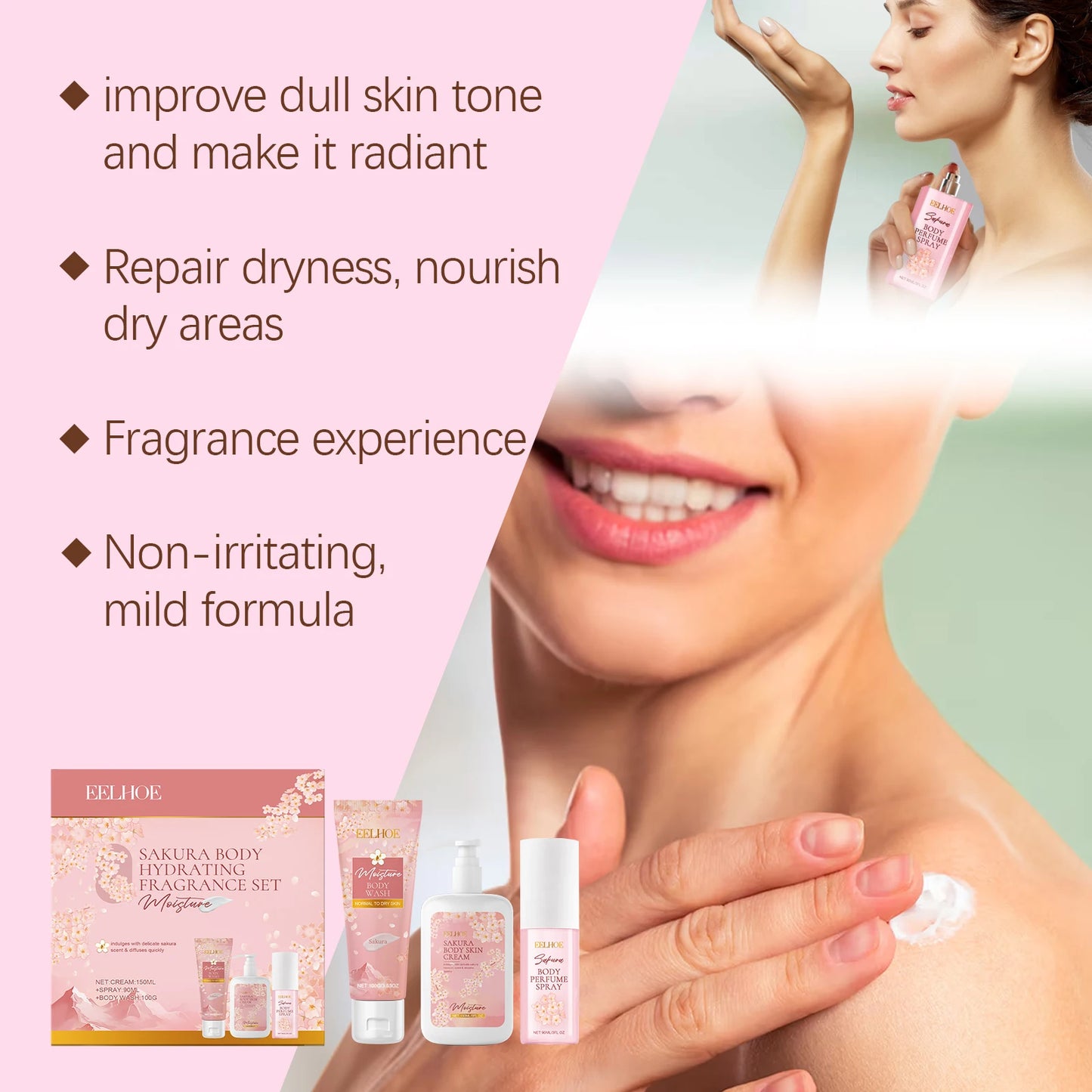 Cherry Blossom Shower & Body Milk Gift Set