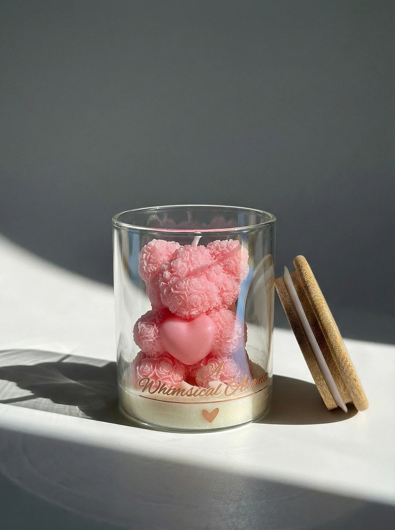 Rose Bear Candle