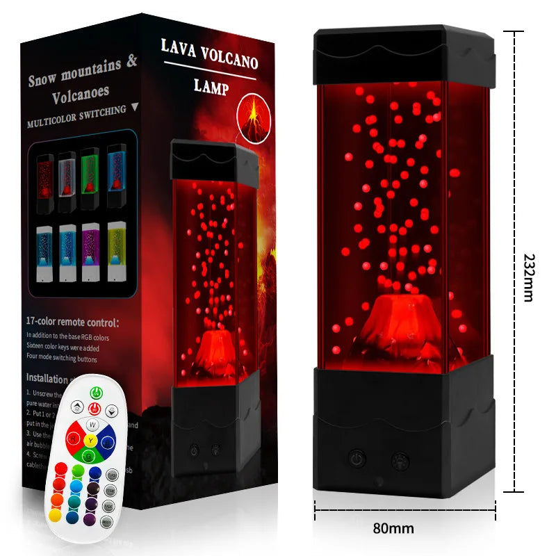 LED Volcano Lava Lamp