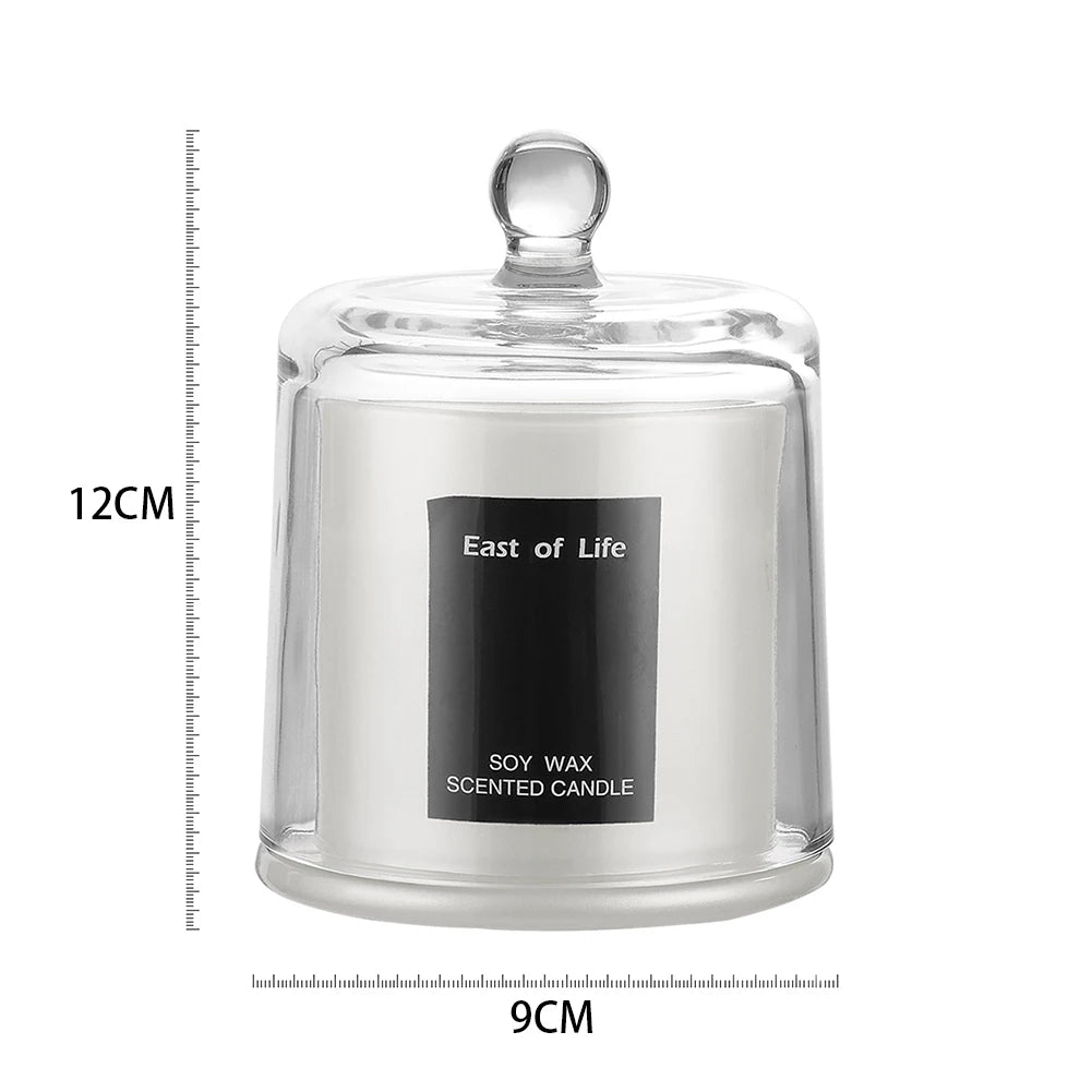 Aromatherapy candle with glass cover