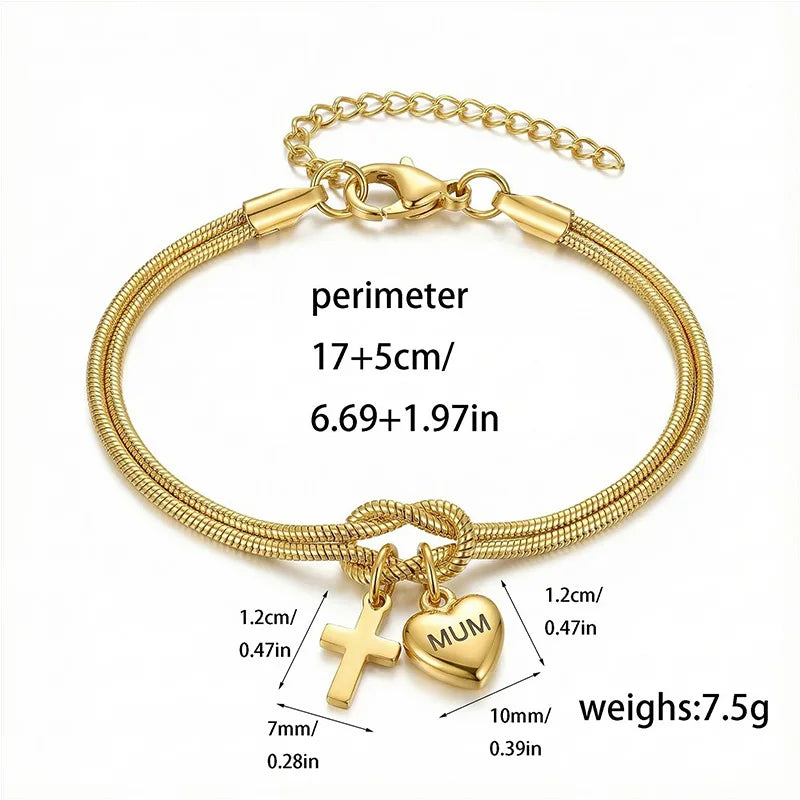 Heart Bracelet for Mum