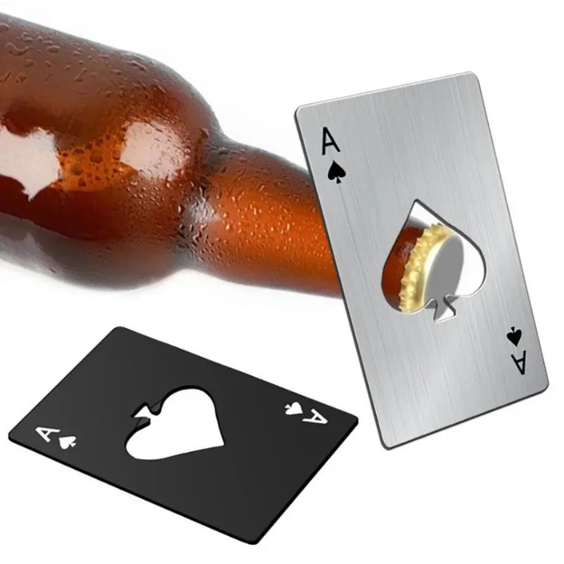 Stainless Steel Poker card Bottle Opener
