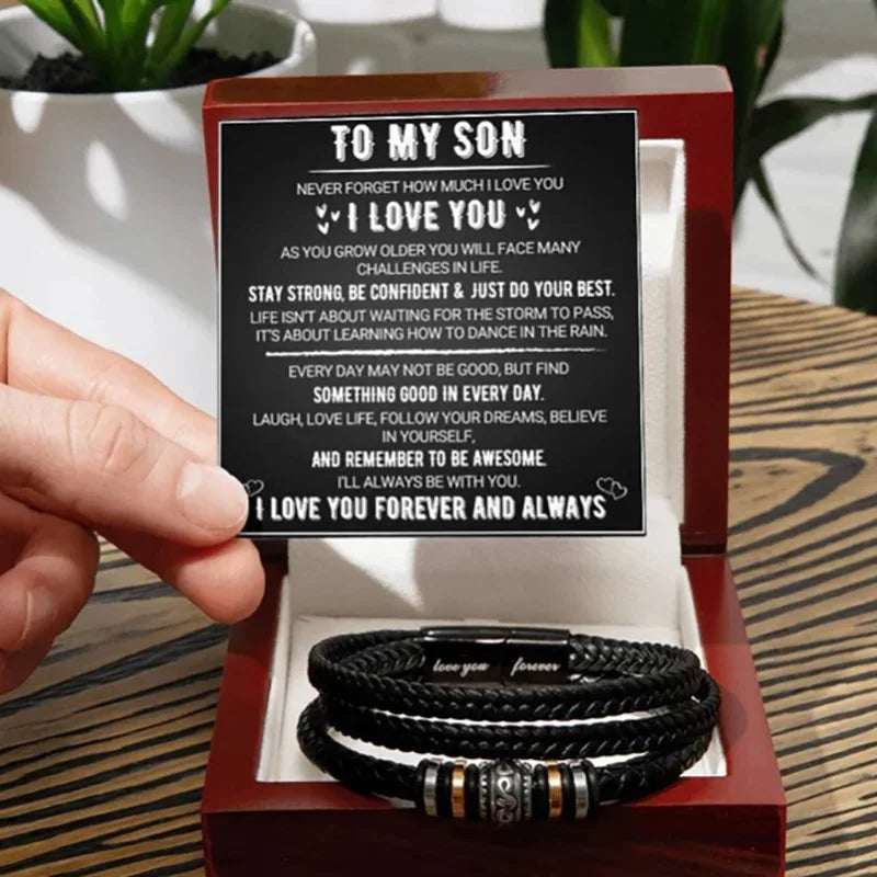 Sentimental Gift box for Son | Bracelet with Note & Box