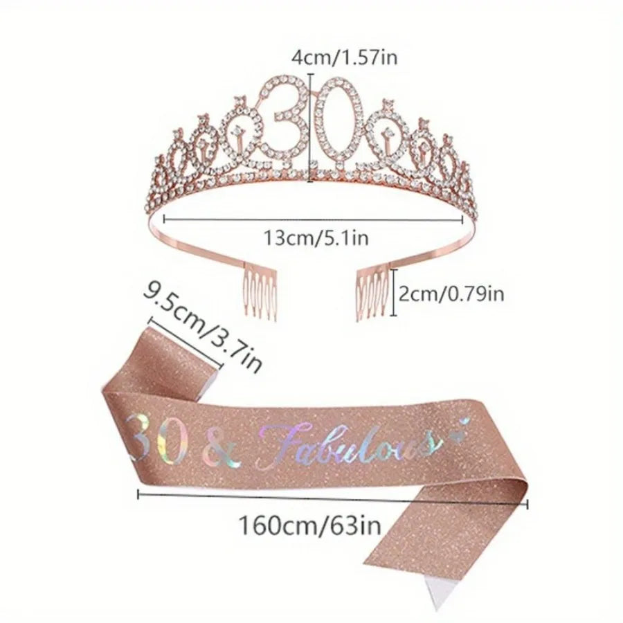 Rose Gold Birthday Crowns