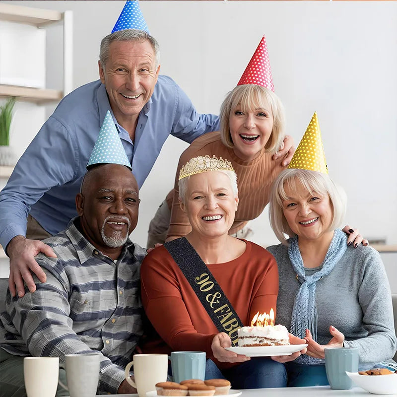 30-50th  Birthday Crown with Sash