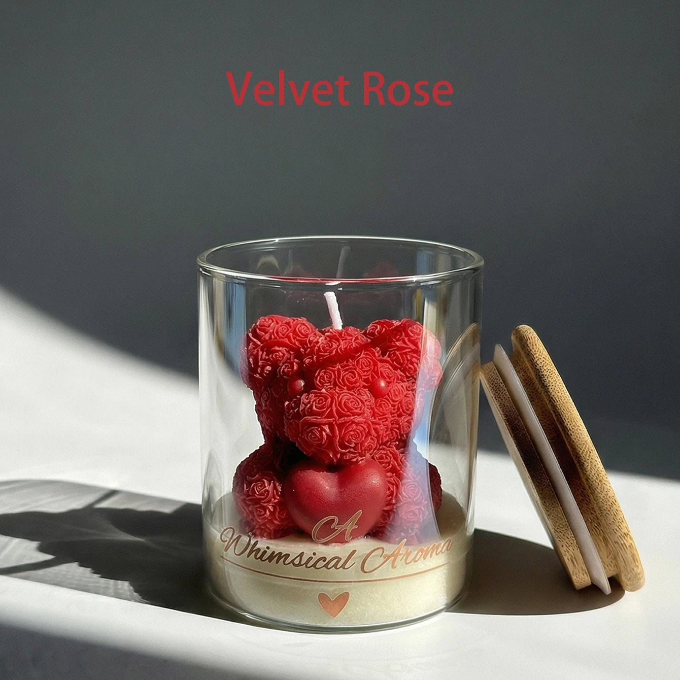 Rose Bear Candle