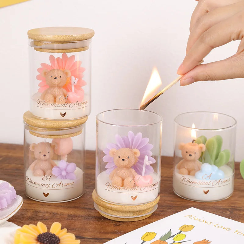 Handmade Teddy Bear Candles | Crafted with Love
