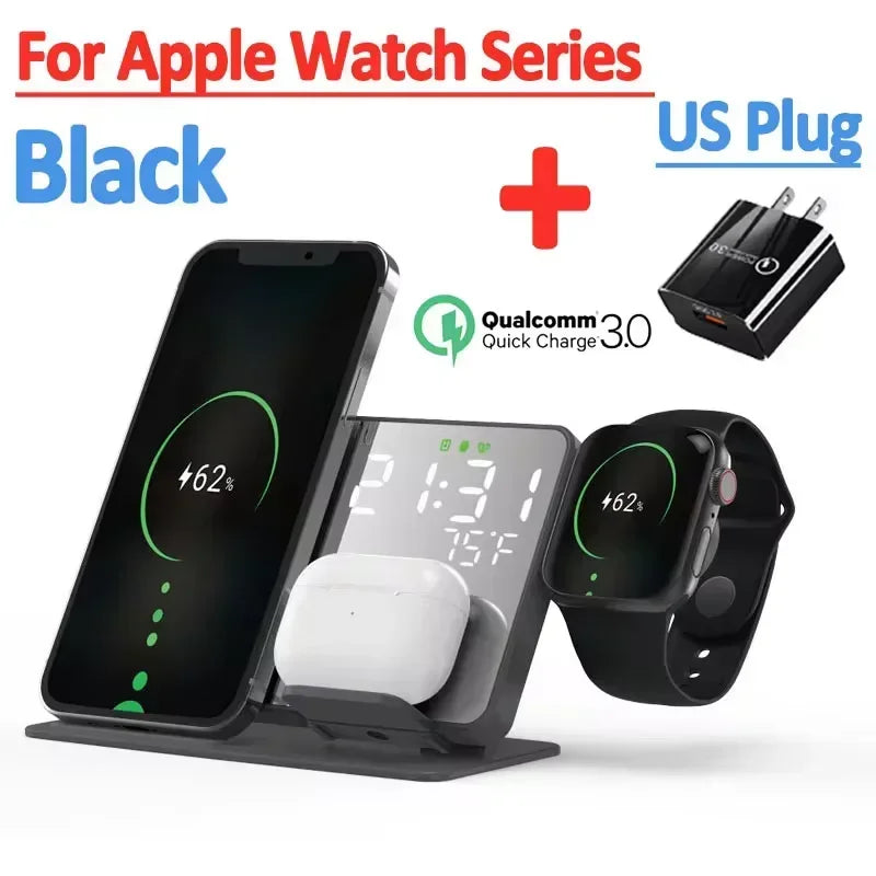 3 in 1 Wireless Charger For Apple or Samsung