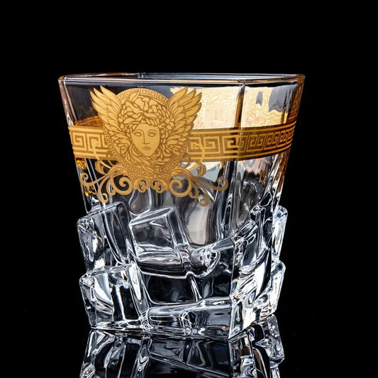 Gold Painted Whiskey Glass
