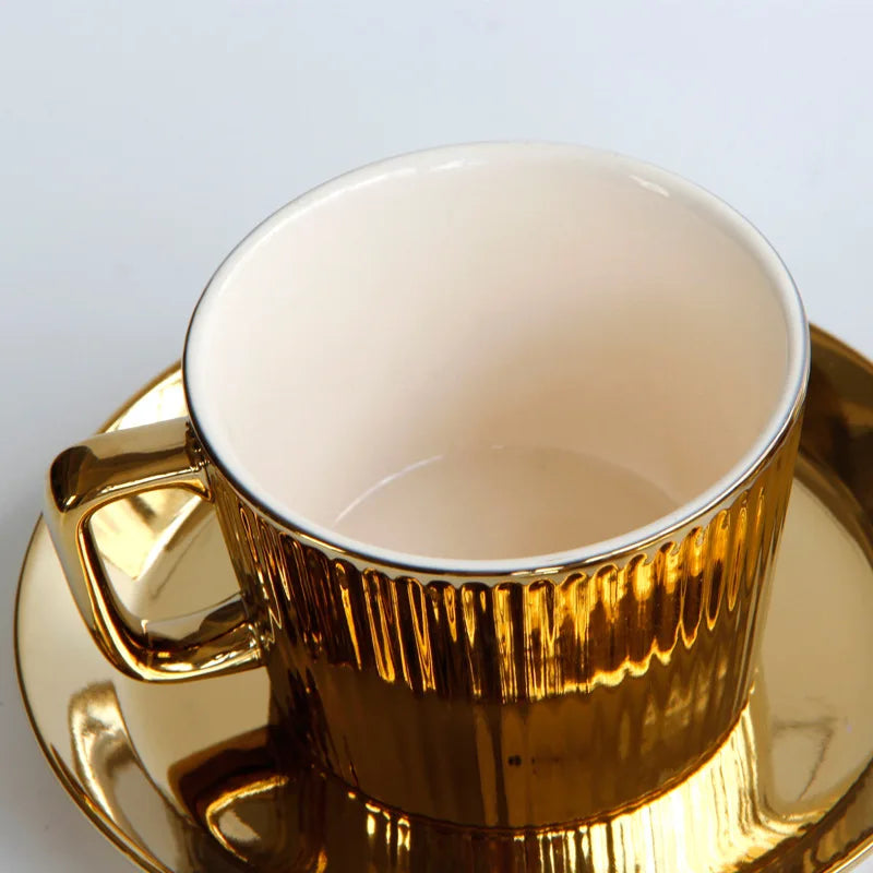 Gold Plated Tea/Coffee Cup Saucer Set