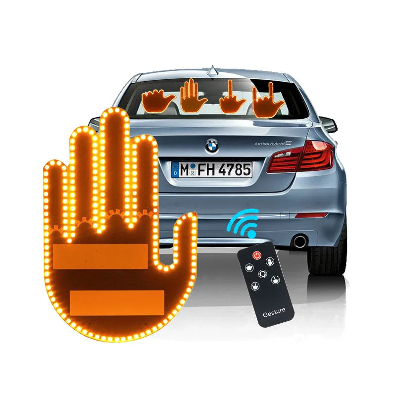 Funny Led Hand for car window | 3 Gestures