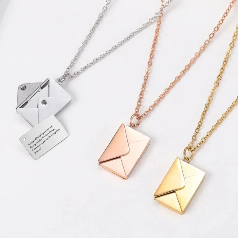 Letter Envelope Pendant Necklace | For Her