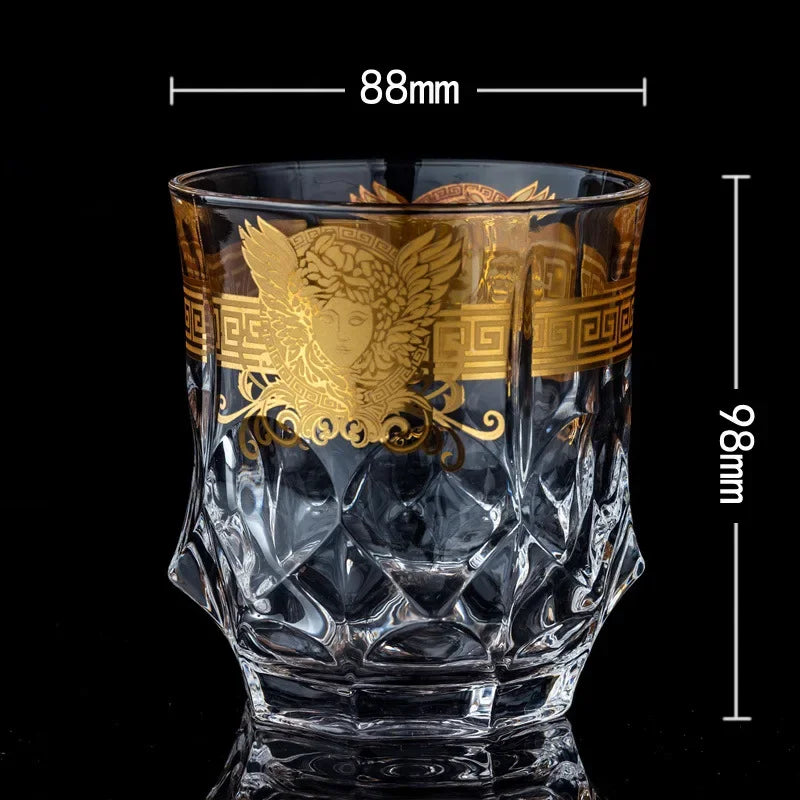 Gold Painted Whiskey Glass