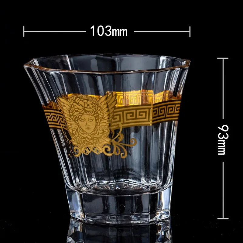 Gold Painted Whiskey Glass
