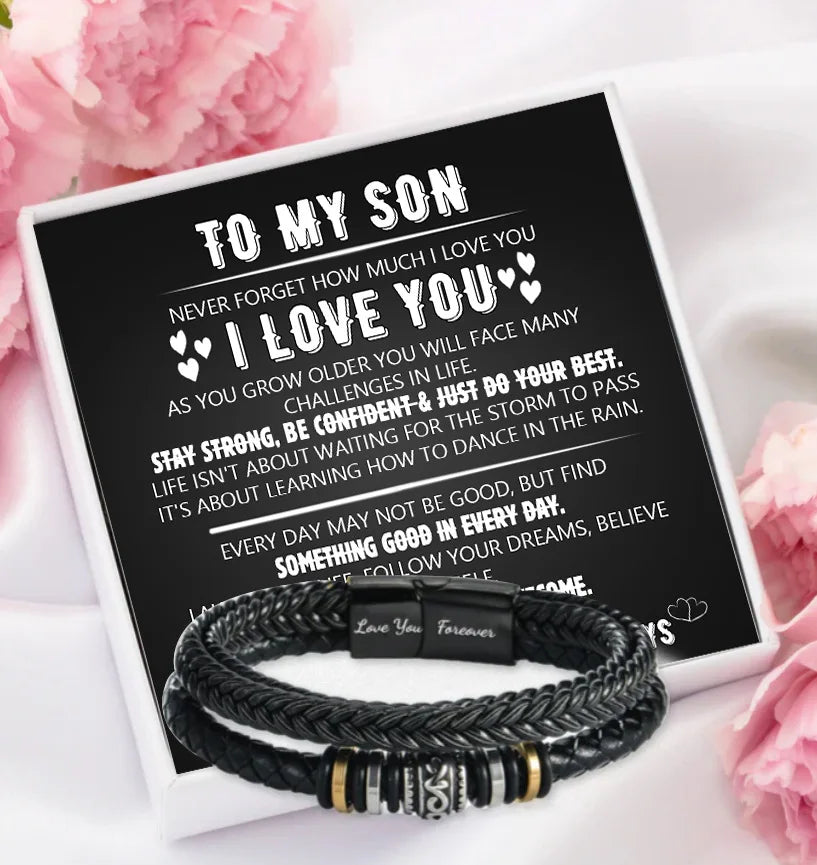 Sentimental Gift box for Son | Bracelet with Note & Box