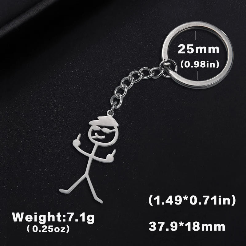 The Fk u Stick Man | Funny Key Rings