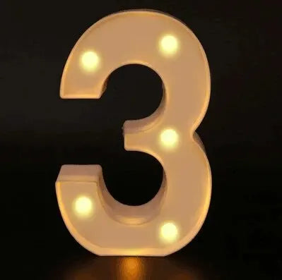 Birthday Number LED Lights | Table Decoration