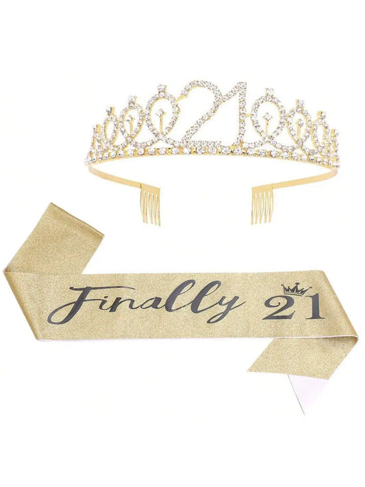21st Birthday Crown and Sash